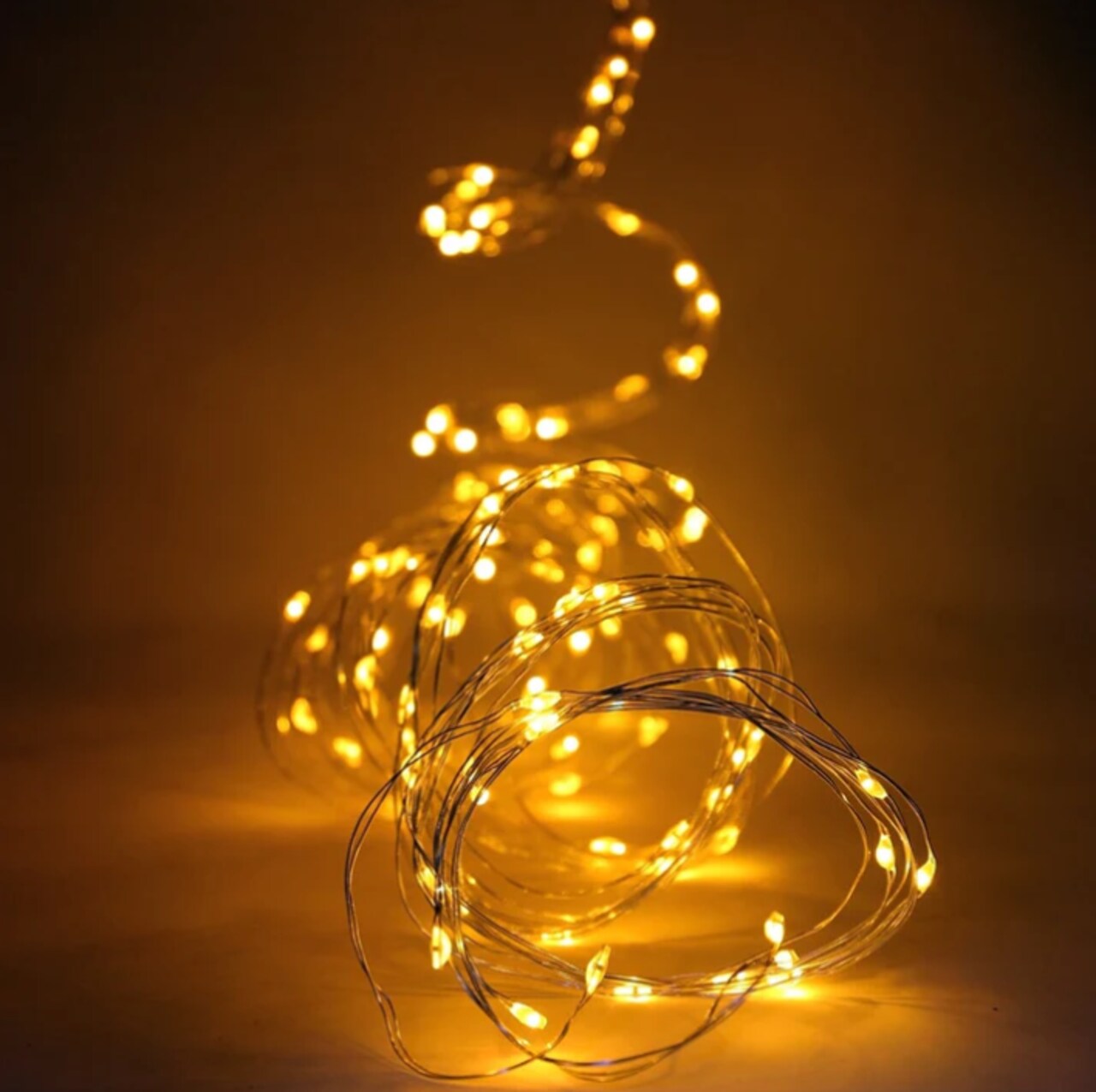 9ft 180 LED Flexible Silver Copper String Lights — Plug-in Fairy Glow